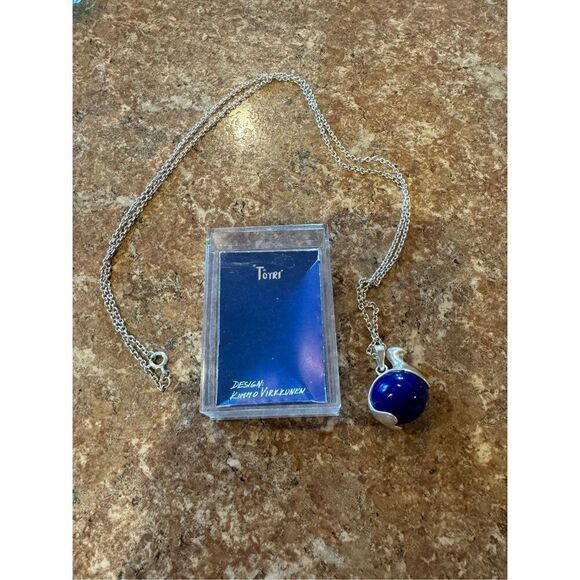 Vintage Sterling silver pendant necklace design Toyri, fortune bird Marked for K - Picture 1 of 6